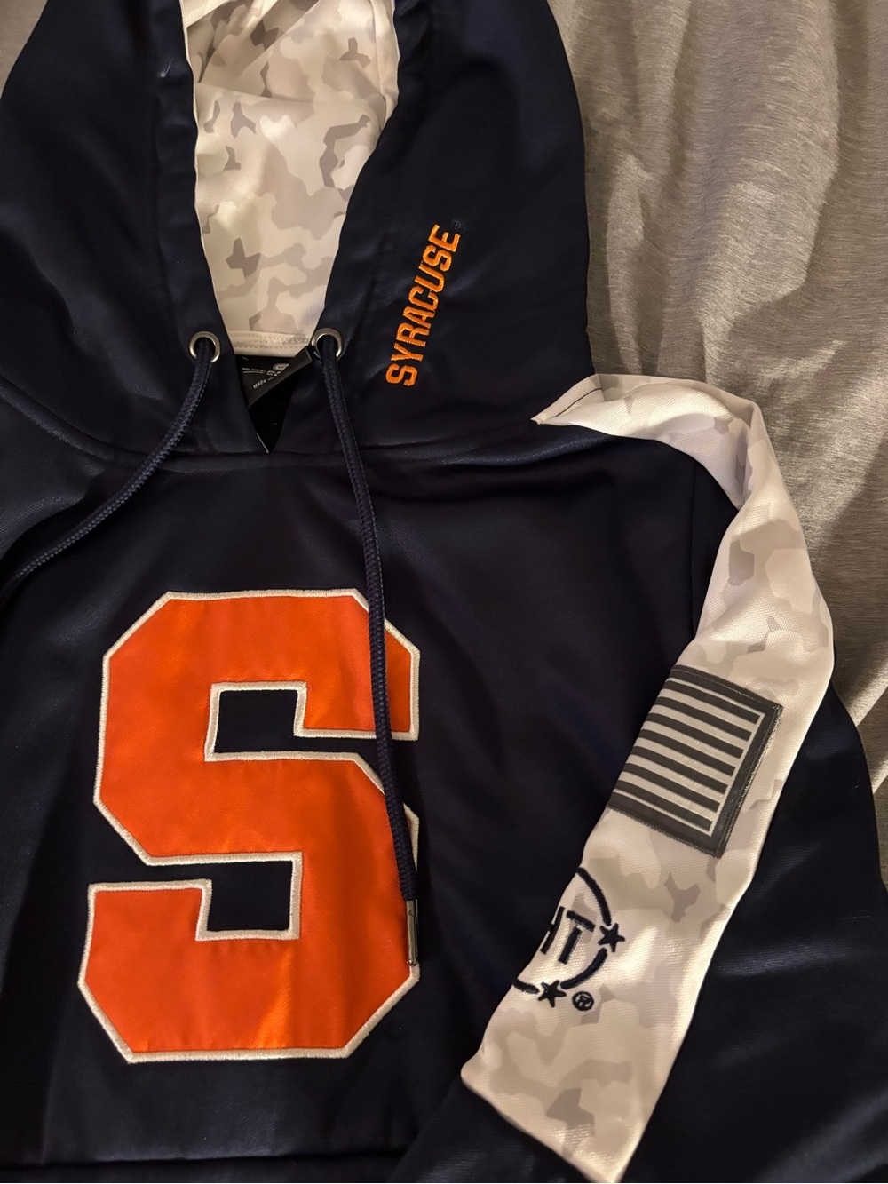 Syracuse Hoodie, great condition some damage on pocket